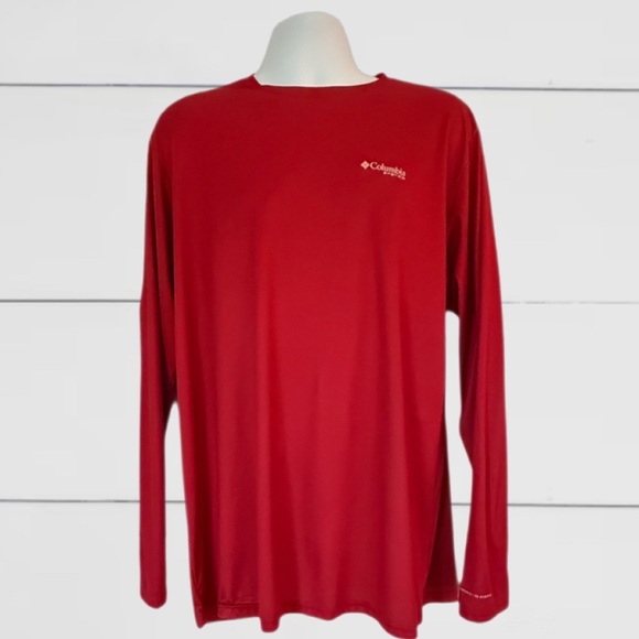 Columbia PFG Long Sleeve Performance Shirt XL — Red, USA Flag Fish Graphic - Picture 1 of 10